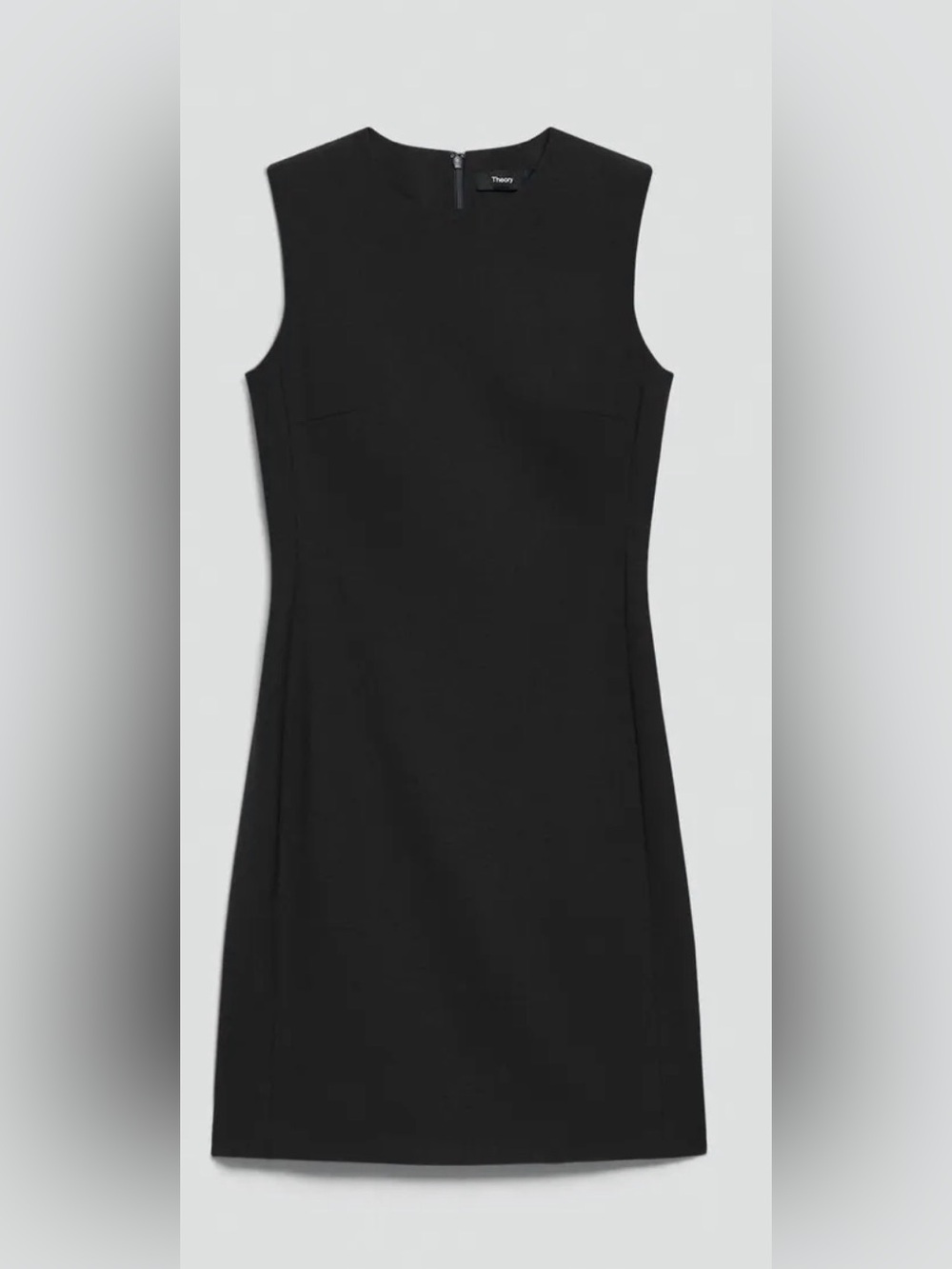 Theory Black Good Wool Sleeveless Fitted Sheath Work Dress Size 8 - Picture 3 of 10